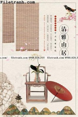 File tranh quảng cáo muc ap phich phong cach trung quoc 199 (file gốc) chuyên nghiệp