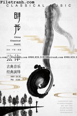 File tranh muc ap phich phong cach trung quoc 290 (gốc) in trên kính