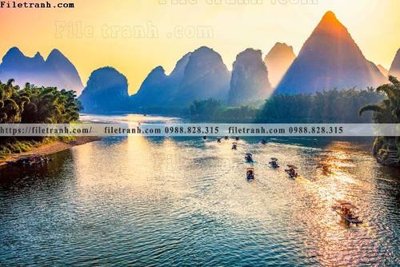 File ảnh nhung buc tranh phong canh ngang 804 (gốc) in decal dán tường