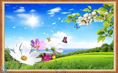 File tranh in trần 3D File gốc phong cảnh PC118 (ảnh gốc)