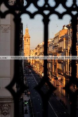 Tải file phien ban doc cua duong pho 144 (PSD) cho in tranh kính