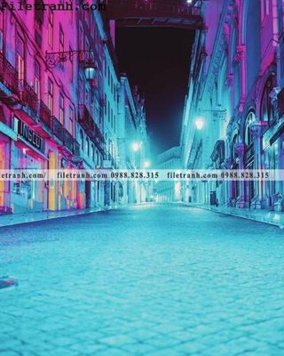 File tranh gốc PSD phien ban doc cua duong pho 149 còn nguyên layer