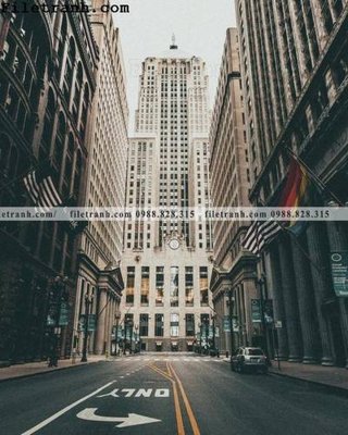 File tranh phien ban doc cua duong pho 204 (bản gốc) in lụa dán tường