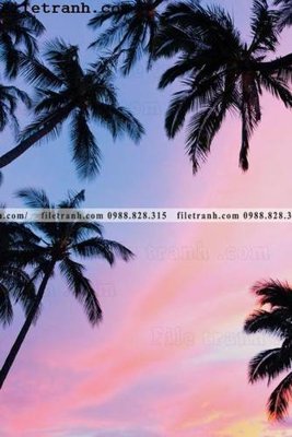 Chi tiết file gốc phien ban doc cua phong canh cay co dua 124 (cho in tráng gương)