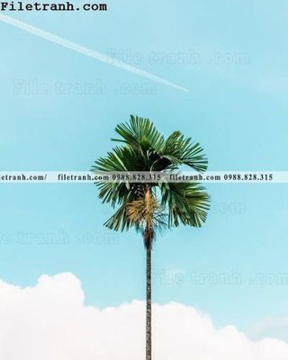 File gốc phien ban doc cua phong canh cay co dua 171 (in 3D) nghệ thuật