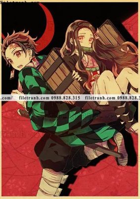 File tranh phim hoat hinh Nhat Ban co dien mau vang 605 (bản gốc) treo quán cafe