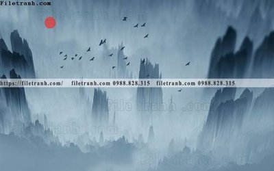 Tải file phong cach phong canh muc trung quoc 200 (PSD) cho in tranh kính