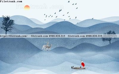 Download file tranh PSD phong cach phong canh muc trung quoc 204 để chỉnh sửa