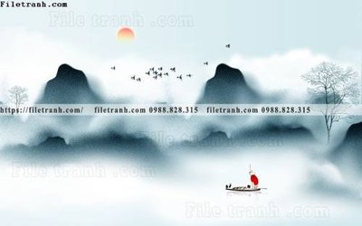 File in trần phong cach phong canh muc trung quoc 213 (bản gốc 3D) sống động