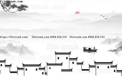 File tranh phong cach phong canh muc trung quoc 224 (ảnh gốc) cho in ấn kỹ thuật số