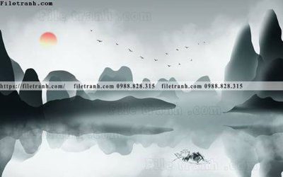 File PSD phong cach phong canh muc trung quoc 263 (bản gốc) cho nhà in