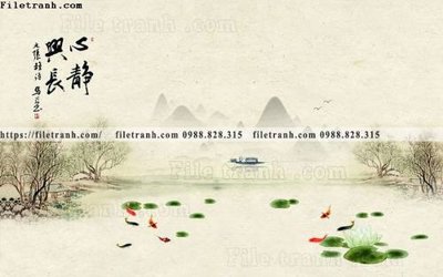 Download file gốc phong cach phong canh muc trung quoc 278 (in lụa) cao cấp