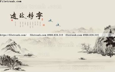 File PSD phong cach phong canh muc trung quoc 281 (nguyên gốc) chất lượng cao