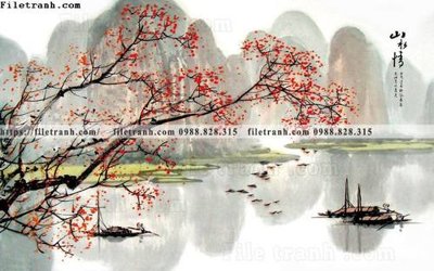 File gốc phong cach phong canh muc trung quoc 294 (chuẩn màu) cho in offset