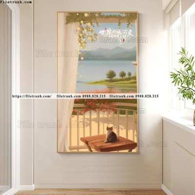 Download file gốc phong canh Scandinavia ngoai cua so 500 (in lụa) hoa lá