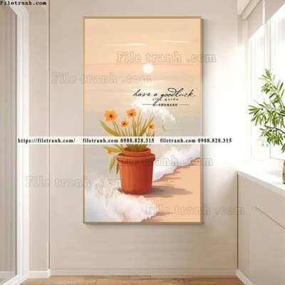 File gốc phong canh Scandinavia ngoai cua so 516 (in lụa) tranh phong thủy