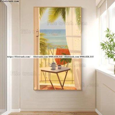 File tranh phong canh Scandinavia ngoai cua so 520 (bản gốc) treo tường