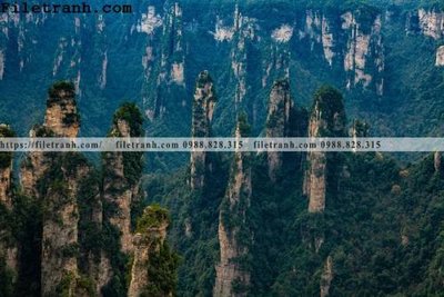 Download file gốc phong canh dep 289 (in lụa) tranh 3D