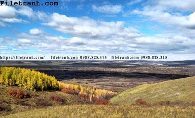 Download file gốc phong canh thao nguyen Mong Co 217 (in lụa) tranh 3D