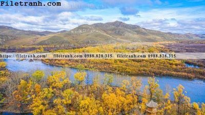 File tranh phong canh thao nguyen Mong Co 225 (gốc) phong cách tối giản