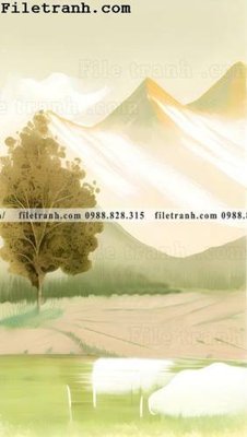 File tranh gốc phong canh tranh son dau ve tay 113 (bản quyền) file PSD