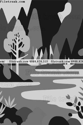 File tranh phong canh truu tuong vector 1557 (file gốc) chuẩn màu in