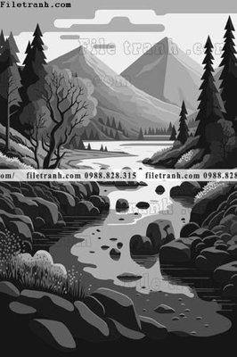 File tranh phong canh truu tuong vector 1563 (gốc) chủ đề tĩnh vật