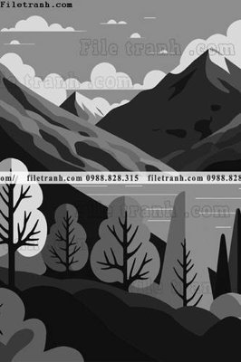 Ảnh gốc phong canh truu tuong vector 1577 (nét căng) in mica