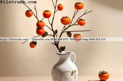 File tranh qua hong moi cua Trung Quoc 109 (gốc) chủ đề thiên nhiên