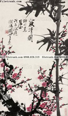 File gốc thuy mac trung quoc 190 (in lụa) tranh phong thủy