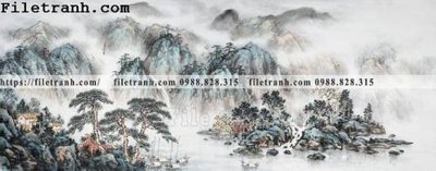 File tranh thuy mac trung quoc dep 130 (ảnh gốc) in trần 3D