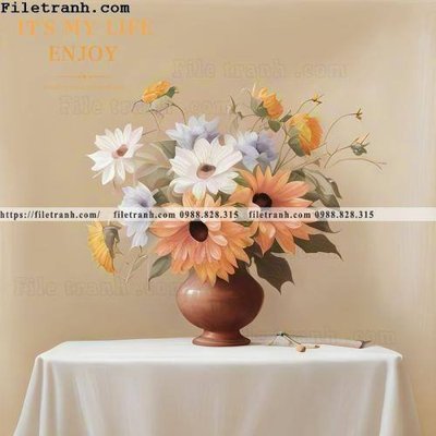 Download file gốc tinh vat hoa My 121 (in lụa) cao cấp