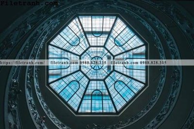 File tranh toa nha hinh hoc ngang 170 (bản gốc) treo tường