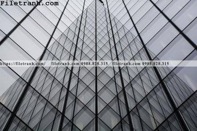 File tranh toa nha hinh hoc ngang 204 (bản gốc) treo tường