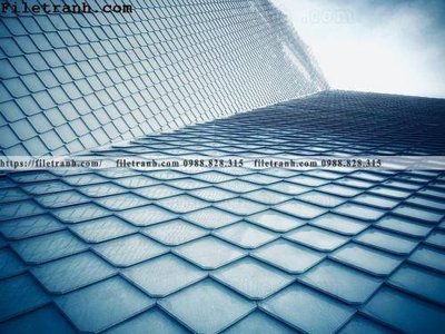 File tranh toa nha hinh hoc ngang 244 (bản gốc) in canvas