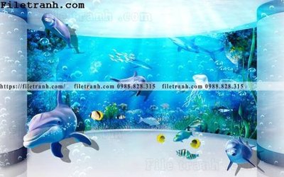 File gốc tranh 3D the gioi duoi nuoc dai duong 110 (in 3D) cho trang trí