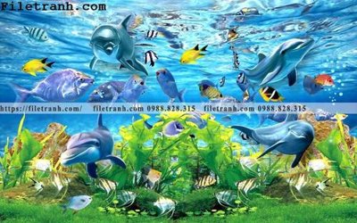 File PSD tranh 3D the gioi duoi nuoc dai duong 123 (bản gốc) dễ dàng edit