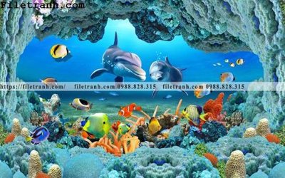 File ảnh tranh 3D the gioi duoi nuoc dai duong 128 (gốc) in Hiflex