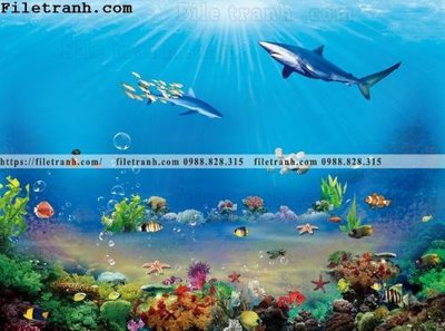 Tải file tranh 3D the gioi duoi nuoc dai duong 170 (gốc) chủ đề phong thủy