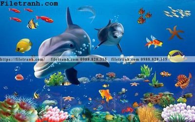 File gốc tranh 3D the gioi duoi nuoc dai duong 174 (in 3D) cho trang trí