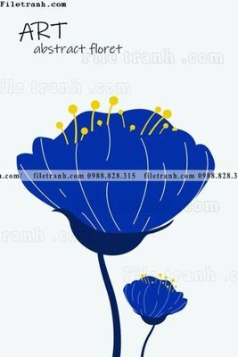 File gốc tranh Klein Phap xanh 507 (PNG) nền trong suốt