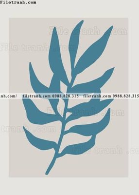 File gốc tranh Klein Phap xanh 510 (trang trí) cho phòng khách
