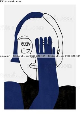 File gốc tranh Klein Phap xanh 512 (in tráng gương) nghệ thuật