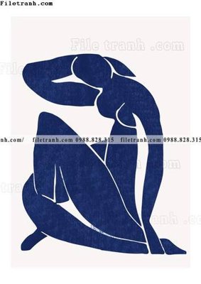 File in lụa tranh Klein Phap xanh 515 (phong cảnh) tranh Klein Phap xanh 515