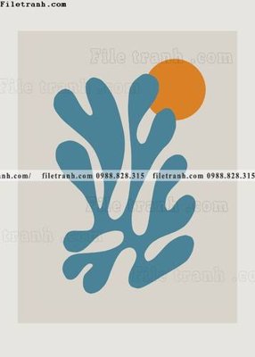 File in mica tranh Klein Phap xanh 516 (bản gốc) làm vách ngăn