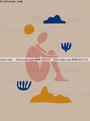 Tải file gốc tranh Klein Phap xanh 520 (bản PSD) còn layer