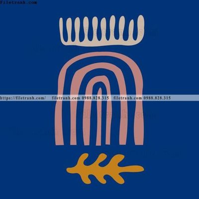 File tranh gốc in trần nhà tranh Klein Phap xanh 526 3D