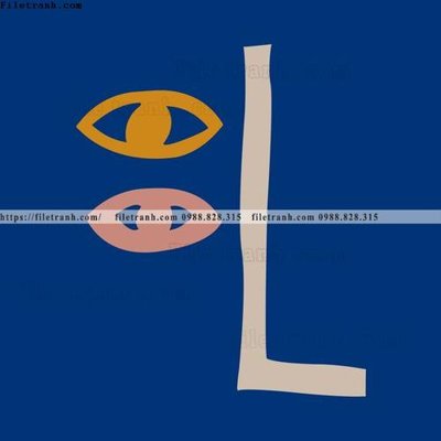 File in trần tranh Klein Phap xanh 529 (bản gốc) hoa văn