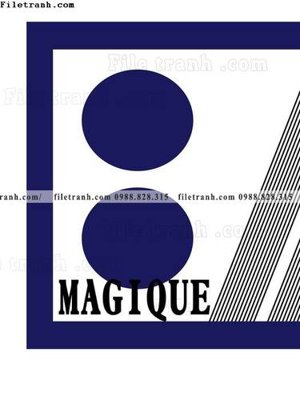 File in lụa tranh Klein Phap xanh 535 (hoa văn) tranh Klein Phap xanh 535