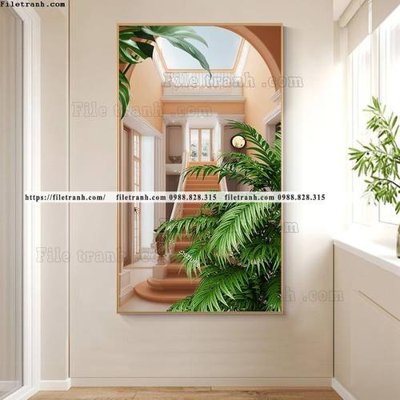 File ảnh tranh bac thang loi vao 3d 513 (gốc) in decal dán tường